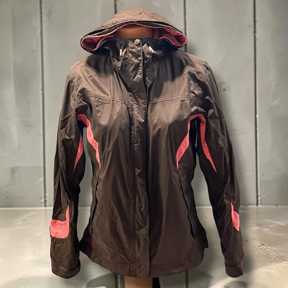👓 Columbia XCO Hooded Brown Pink Lightweight Outdoor Jacket Women’s Small